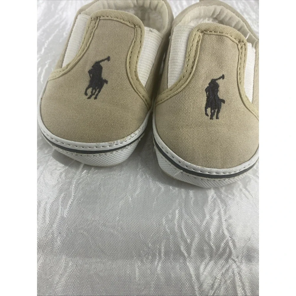 Ralph Lauren Polo Baby slip on shoe in color tan size 3